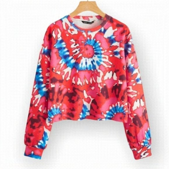 Shein red Tie Dye top - size Medium - Picture 1 of 11